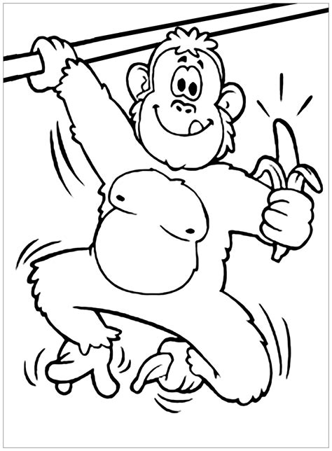 Monkey Coloring Pages To Download Monkeys Kids Coloring Pages