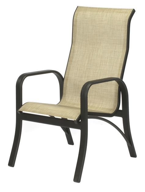 Sling patio chairs offer comfort in a stylish presentation with its relaxed design. Outdoor Patio And Furniture Sling Chair Back Stacking ...