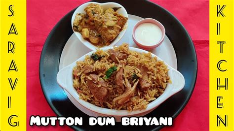 Mutton Dum Biryani Easy Bachelor Recipe How To Prepare Mutton Dum Biryani In Tamil Youtube