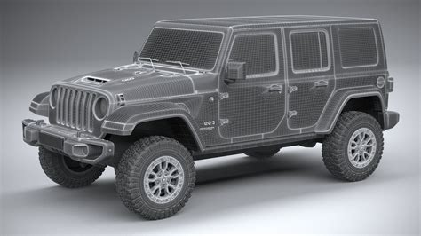 Jeep Wrangler Rubicon 392 2021 3D Model 129 3ds C4d Fbx Lwo Ma