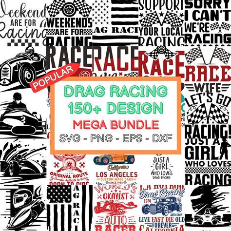 Drag Racing Svg Design Bundle Drag Racing Svg Cutfiles Drag Racing
