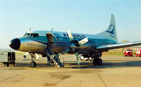 Republic Airlines Northwest Airlines Commercial Plane Vintage