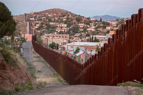 Us Mexico Border Fence Arizona Usa Stock Image C0361134