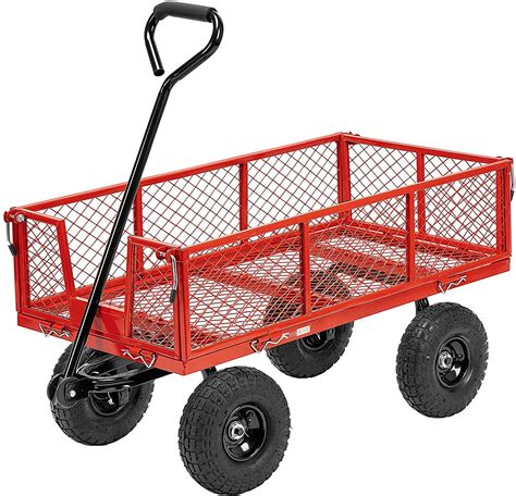 Buy Garden Carts Yard Dump Wagon Cart Lawn Utility Cart Outdoor Steel