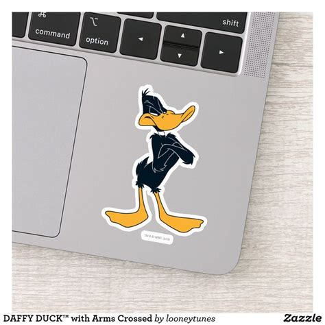 Daffy Duck With Arms Crossed Sticker Zazzle Arms Crossed Daffy