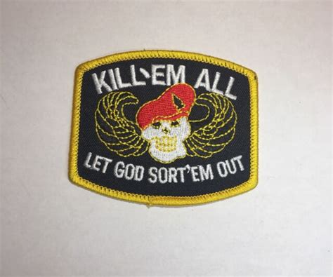 kill em all let god sort em out patch ebay