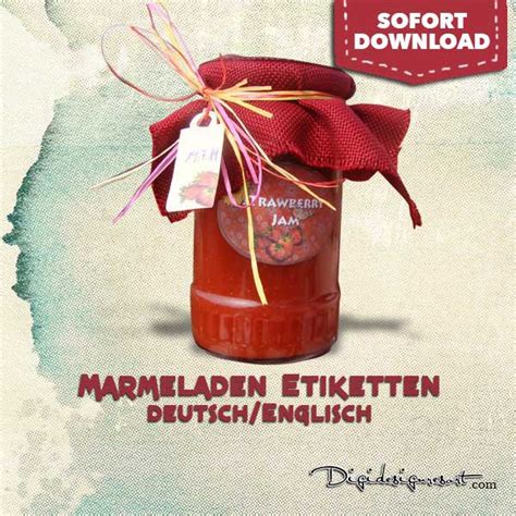 Die nummer 1 anlaufstelle für aufkleber und etiketten kurze lieferzeit made in berlin persönliche beratung >> jetzt bestellen! Marmeladenglas Etiketten mit Anhänger und Deckelaufkleber ...