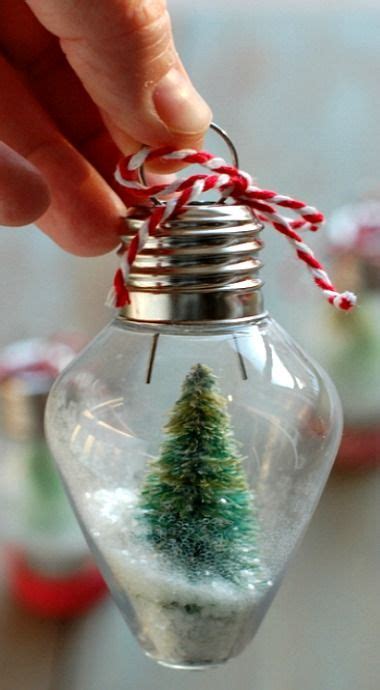 Diy Mini Snow Globe Ornament Diy Christmas Tree Diy Christmas