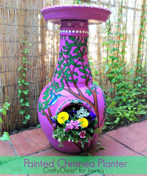 Painted Chiminea Planter Crafty Chica