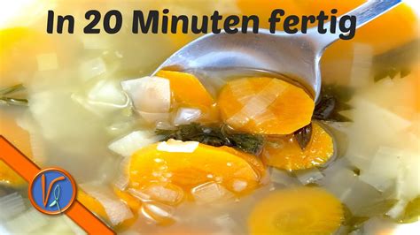 Gemüsebrühe Gemüsesuppe schnell und einfach im Schnellkochtopf