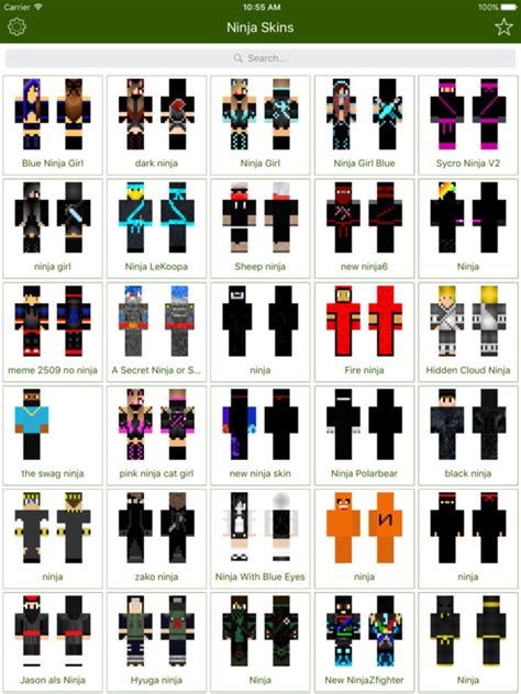 Ninja Skins New Skins For Minecraft Pe Edition Apprecs