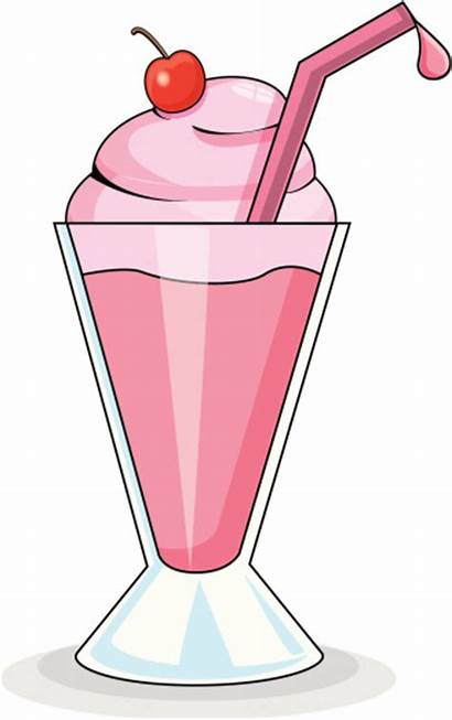 Milkshake Strawberry Clipart Ice Cream Vector Clip