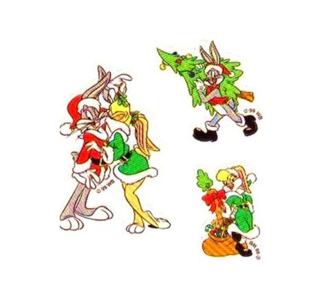 Looney Tunes Bugs Bunny Christmas Glittery Sandylion Stickers Etsy Uk