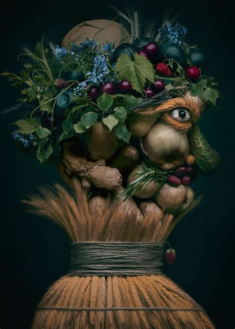 Mind Blowing Realistic Portrait Made With Fruits And Vegetables