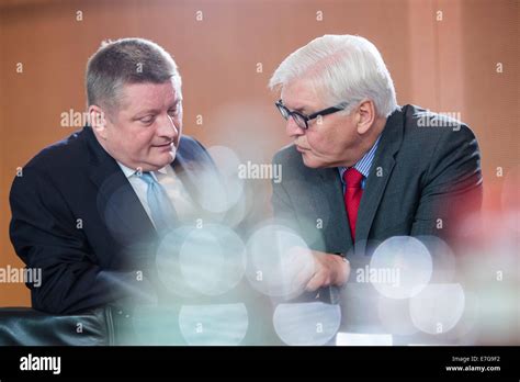 berlin germany 17th sep 2014 german minister for foreign affairs frank walter steinmeier r