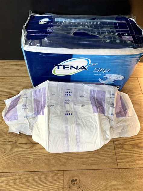 Tena Slip Maxi Medium Vintage Old Plastic Backed Abdl Full Package