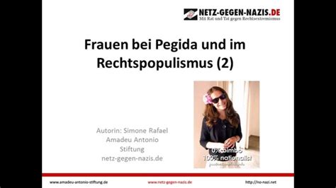 Auch wenn ihre teilnehmerzahl arg schrumpfte, sorgt ihr wortführer lutz bachmann immer wieder für schlagzeilen. Frauen bei Pegida und im Rechtspopulismus (2) - YouTube