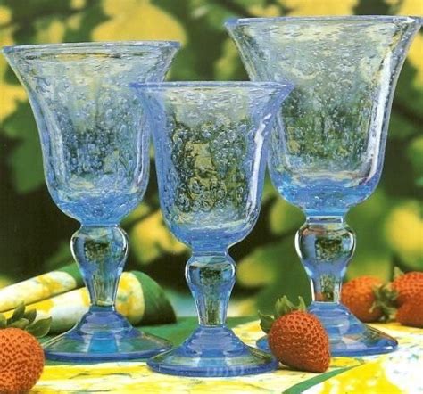 Bubble Glass Goblets By Biot France Bubble Glass Glass Blowing Glass
