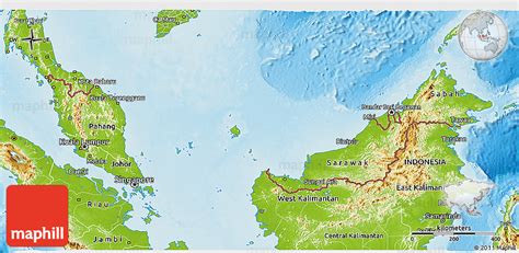 Physical 3d Map Of Malaysia