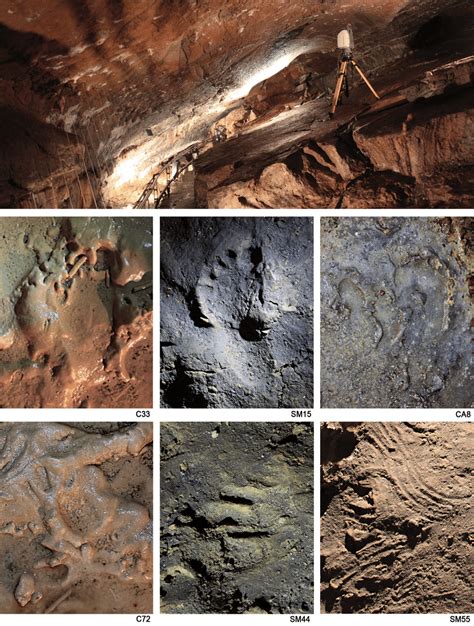 Selected Traces Form The Bàsura Cave Savona C33 Human Footprint