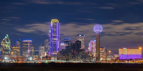 Why Is The Dallas Skyline Purple Dallas Innovates Da7