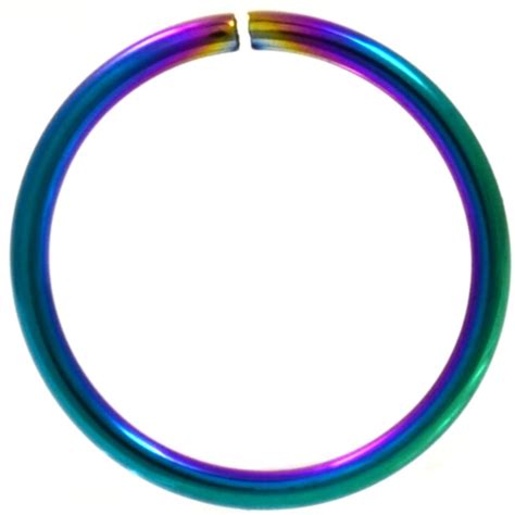 Rainbow Plated Bendable Nose Ring Hoop 18g Nose Rings Hoop Nose Ring