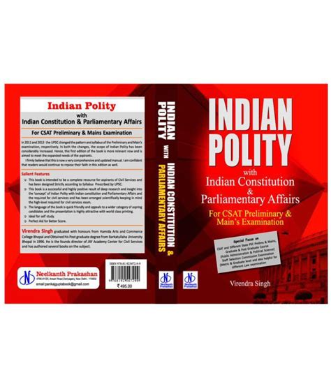 Indian Polity With Indian Constitution Parliamentary Affairs Buy