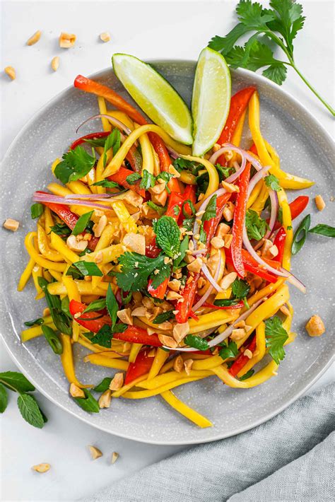 Thai Inspired Mango Salad In The Sun Tasty Thrifty Timely