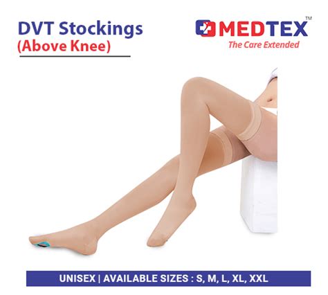Medtex Beige Colour Anti Embolism Dvt Stockings Thigh Length
