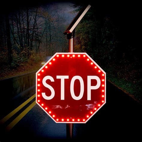 Led Solar Stop Sign Y5030 Order Now