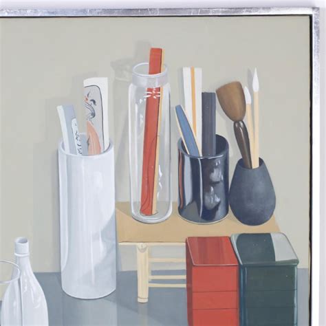Modernist Still Life Oil Painting On Canvas By Enid Munroe For Sale At