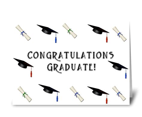 Graduation Caps Diploma Border Send This Greeting Card Designed By