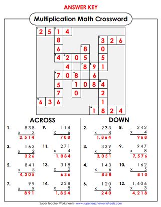 Math crossword puzzles pdf demire agdiffusion com maths worksheets ks4 p. Math Crossword Puzzles