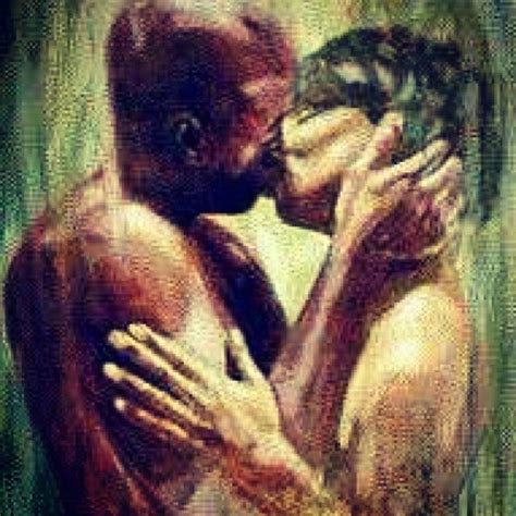 Passionate Black Couple Kiss Black Love Art Black