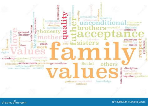 Family values graphic stock illustration. Illustration of quality