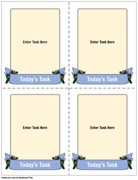 Task Card Template 8 Storyboard By Worksheet Templates