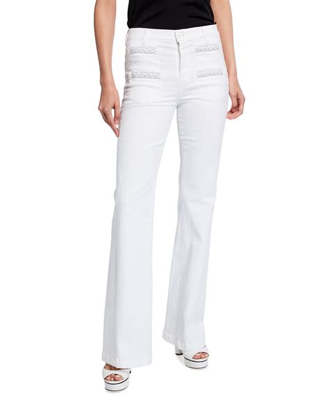 7 for all mankind georgia braided high rise flare jeans neiman marcus
