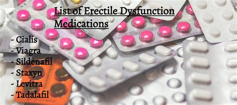 List Of Erectile Dysfunction Medications Over The Counter Fitibiz