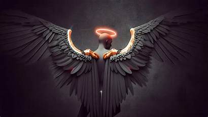 Angel Sad Dark Wallpapers Wings Concept 4k