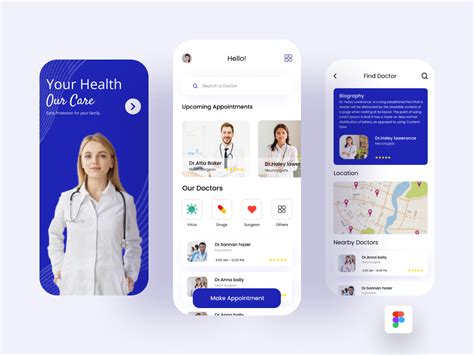 Medical Mobile App Design Ui Uplabs