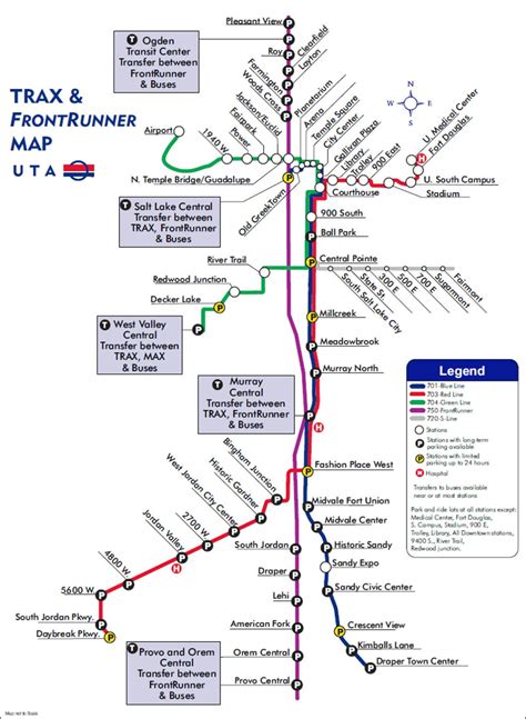 Transit Maps Official Map Salt Lake City Rail Transit For Opening Of