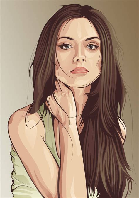 Beauty Vector By Ncepart28 On Deviantart Vector Portrait Illustration