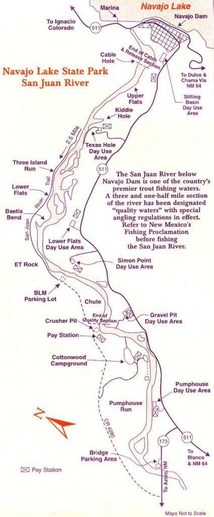 San Juan River Map With Walk In Locations