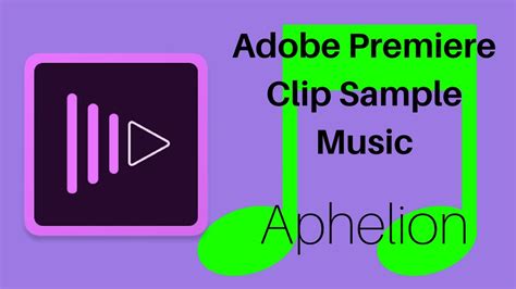 Title templates, edit templates, slide show templates, & more! Adobe Premiere Clip Sample Music: Aphelion - YouTube