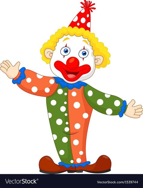 Vector Illustration Of Cute Clown Cartoon Download A Free Preview Or