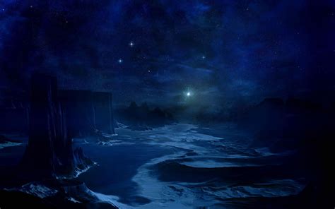 Wallpaper Fantasy Art Night Sky Stars Moonlight Atmosphere