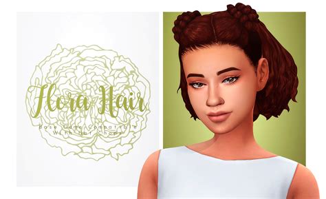 Download Sims Hair Belle Hairstyle Cute Buns