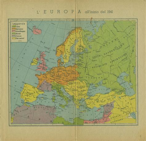 1941 Vintage Europe Map