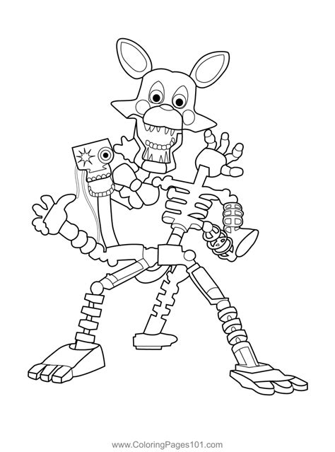 Mangle Fnaf Coloring Page For Kids Free Five Nights At Freddys