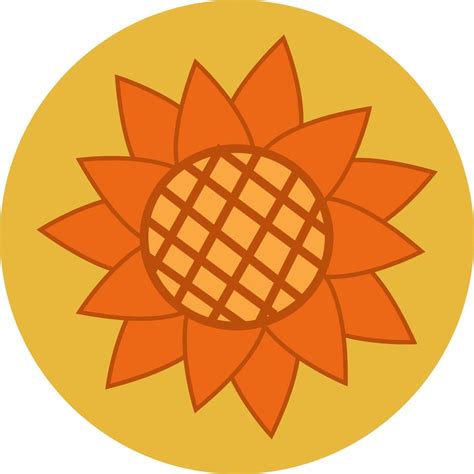 Orange Sunflower Illustration Vector On A White Background 13609578